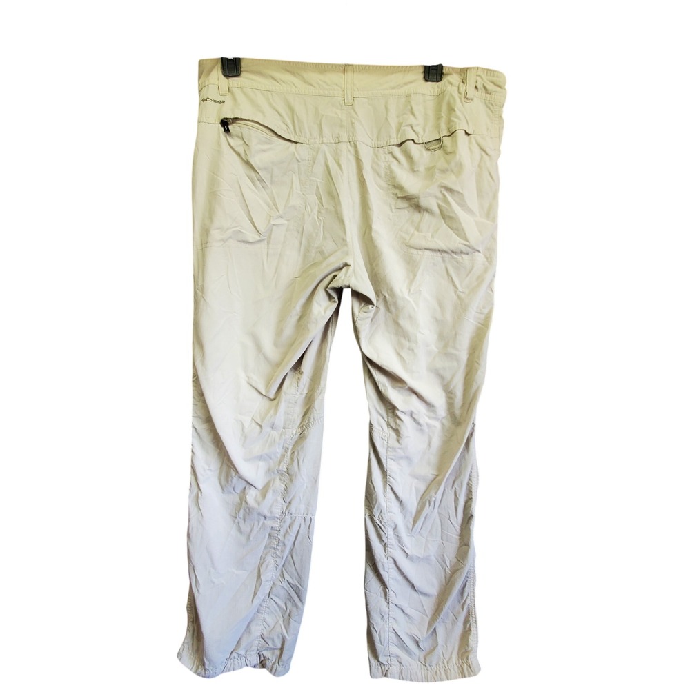 Columbia Tan Nylon Cargo Hiking Pants Womens 16 Regular Khaki Outdoor Travel - Picture 2 of 9